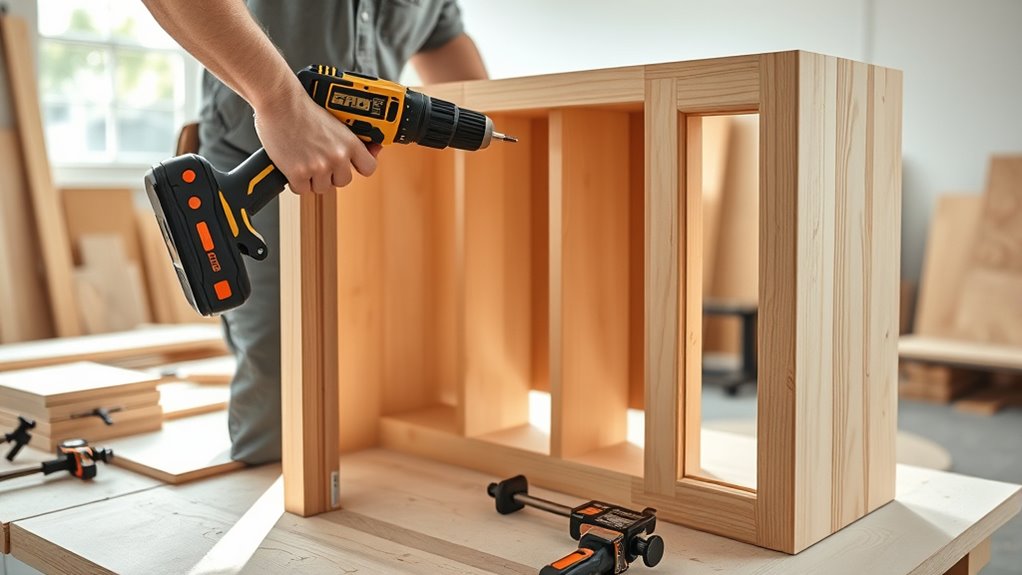 assemble finish position secure