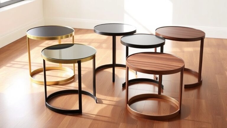chic c shaped side tables