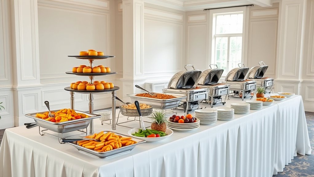 flowing logical buffet arrangement