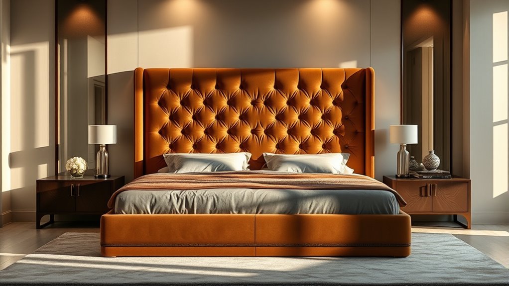 luxurious textured bedroom centerpiece