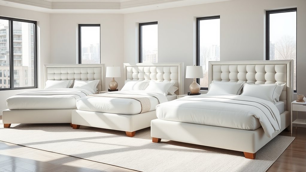 luxury modern white beds