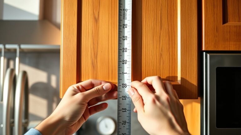 measuring cabinet height accurately