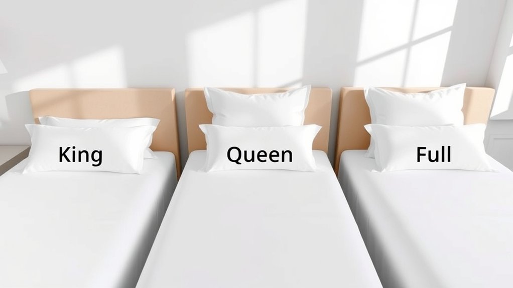 size differences in beds
