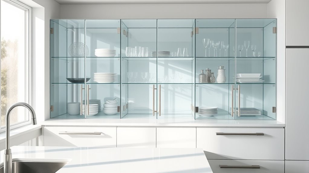 sleek open dust resistant cabinetry