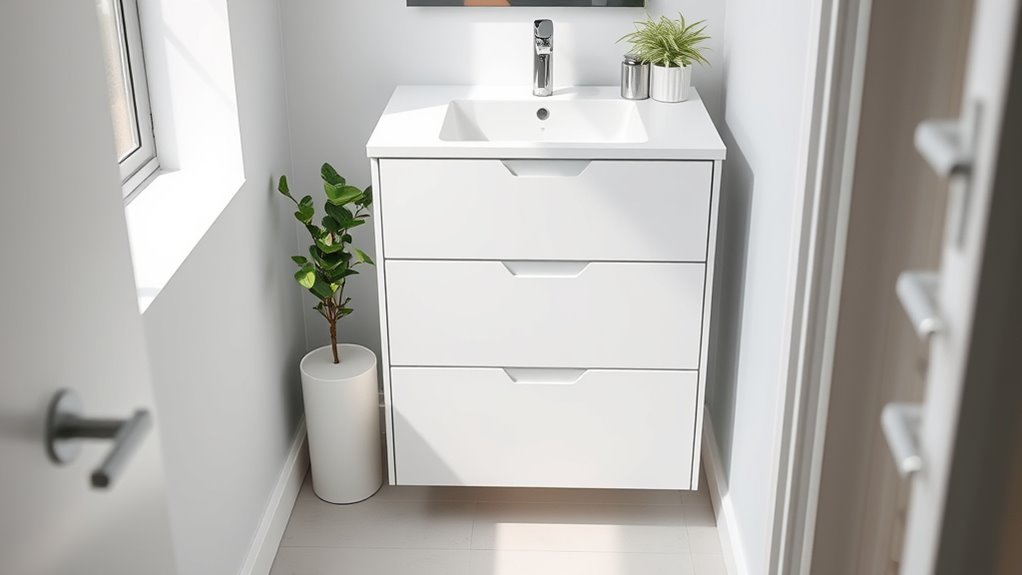 space saving bathroom storage