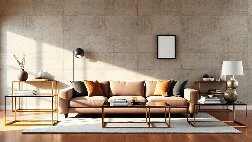 stylish console and sofa tables