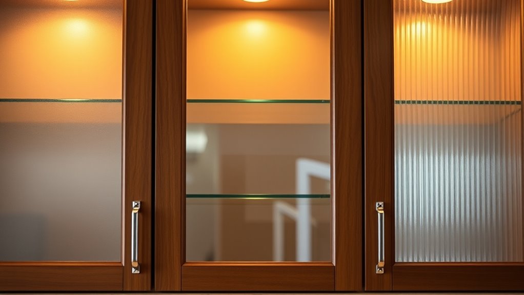 stylish glass kitchen doors