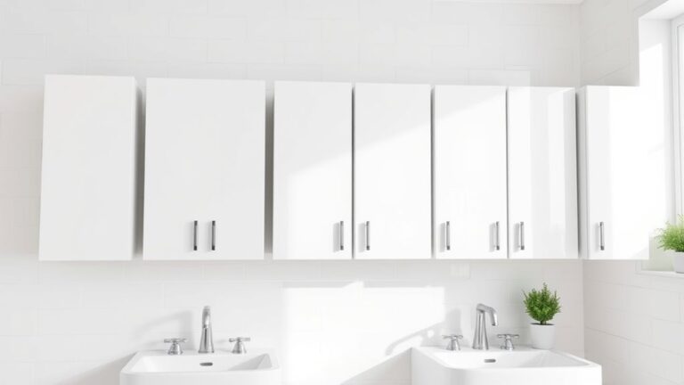 top white bathroom cabinets