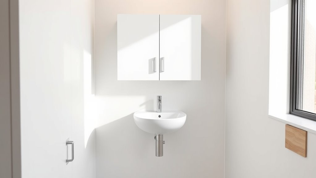 vertical space saving bathroom storage